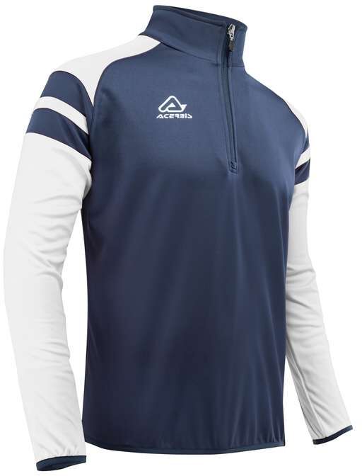 Felpa Mezza Zip Allenamento Acerbis KEMARI Blu Bianco taglia XS