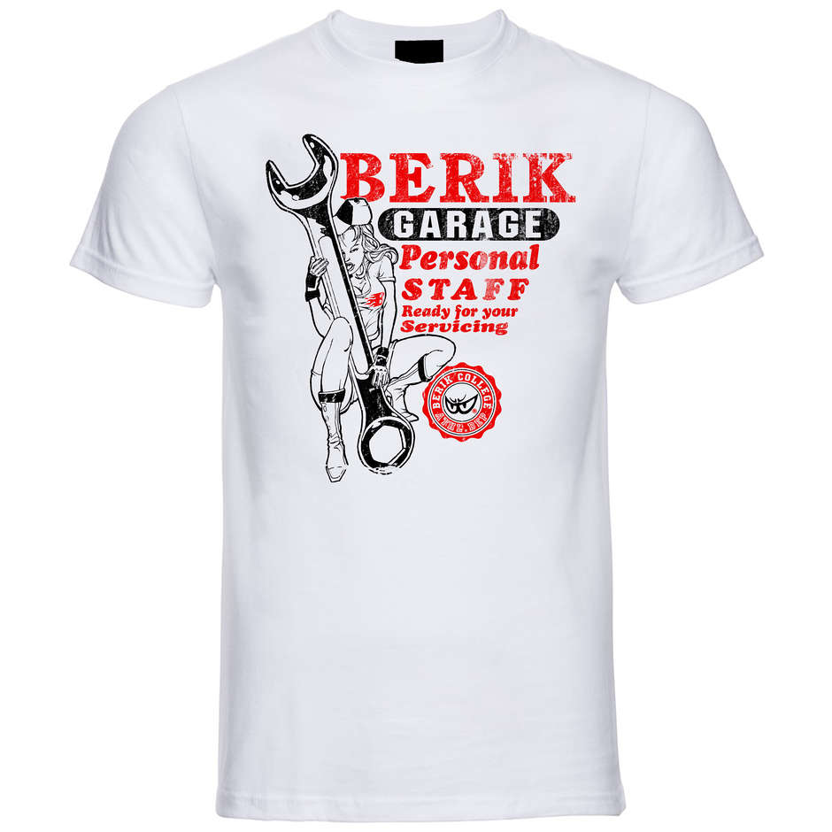 T-Shirt Berik 2.0 Bianca Girocollo Stampa Rossa taglia XL