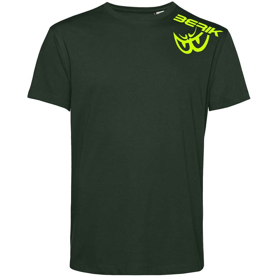 T-Shirt Berik 2.0 Girocollo TEE In Cotone Organico Verde Log taglia XL