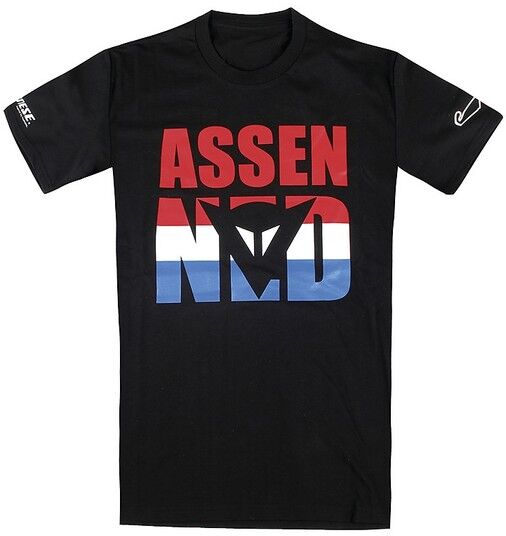 T-Shirt Moto Dainese Assen D1 Nero taglia XS