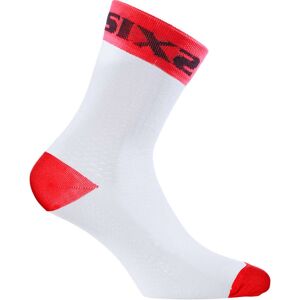 Calza Corta Sixs Sportiva Bianco Rosso taglia 35-38