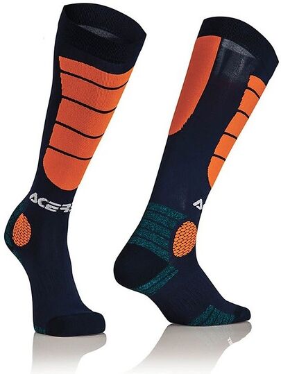 Calze Moto Tecniche Acerbis MX Impact Socks Blu Arancio taglia 2XL