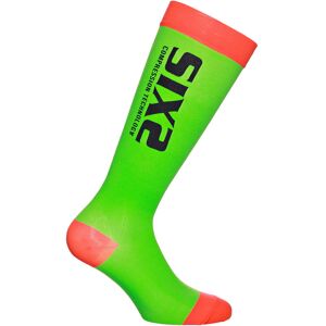 Calza Lunga a Compressione Tecnica Sixs Recovery Verde Rosso taglia S