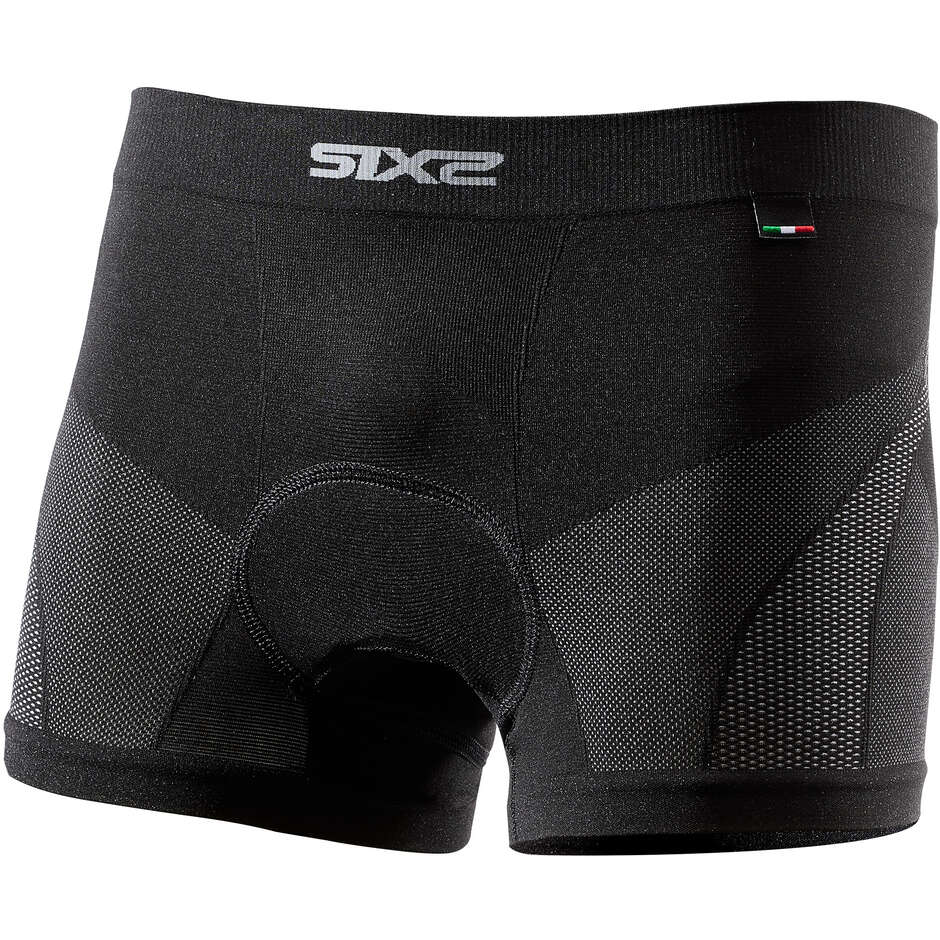 Boxer Con Fondello Endurance Sixs BOX6 V2 Black Carbon taglia M/L