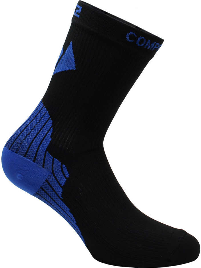 Calza a Compressione Corte Sixs Active Sock Nero Blu taglia S