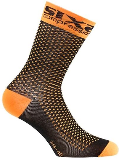 Calza Corta Compressiva SIXS Arancio taglia 35-38