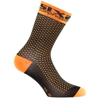 Calza Corta Compressiva SIXS Arancio taglia 47-49 Calza Corta Compressiva SIXS Arancio taglia 47-49