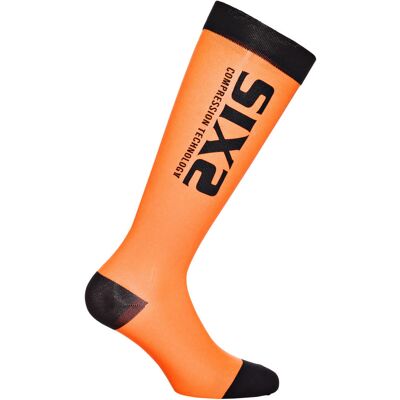 Calza Lunga a Compressione Tecnica Sixs Recovery Arancio ner taglia S Calza Lunga a Compressione Tecnica Sixs Recovery Arancio ner taglia S