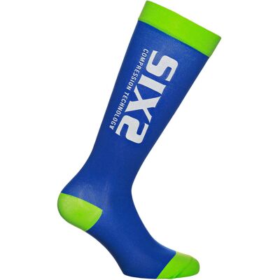 Calza Lunga a Compressione Tecnica Sixs Recovery Blu Verde taglia XS Calza Lunga a Compressione Tecnica Sixs Recovery Blu Verde taglia XS