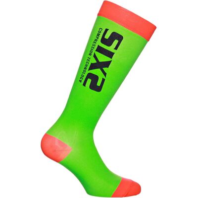 Calza Lunga a Compressione Tecnica Sixs Recovery Verde Rosso taglia M Calza Lunga a Compressione Tecnica Sixs Recovery Verde Rosso taglia M