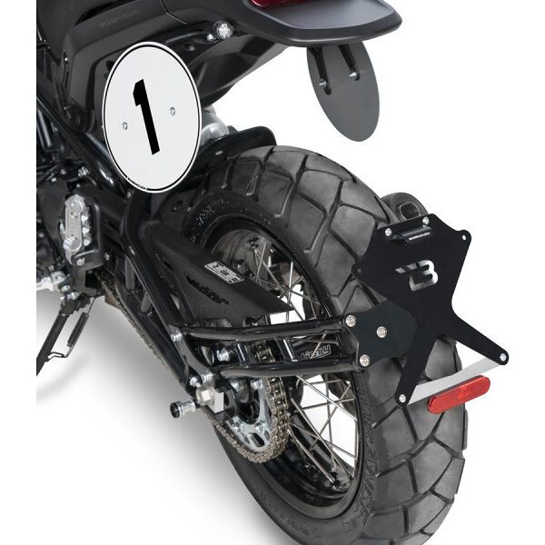 porta targa barracuda side naked specifico per benelli leonc taglia un