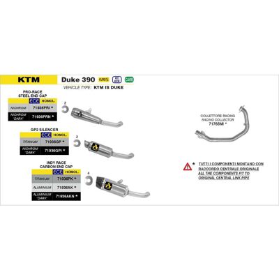 Arrow Collettore Racing KTM DUKE 390 2021/2023 taglia unica Arrow Collettore Racing KTM DUKE 390 2021/2023 taglia unica