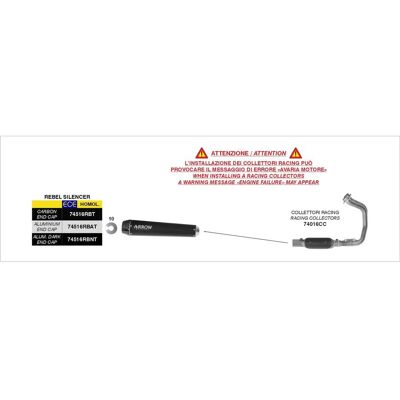 Arrow Collettori Racing Kawasaki Vulcan S 650 2025 taglia unica Arrow Collettori Racing Kawasaki Vulcan S 650 2025 taglia unica