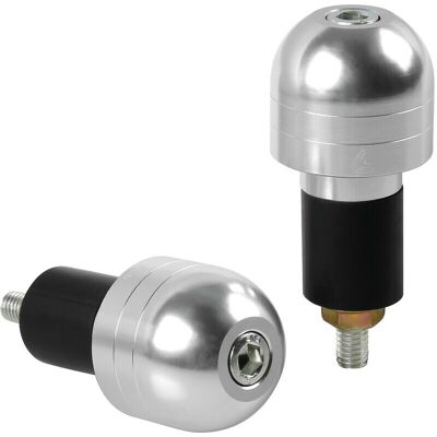 Coppia di Contrappesi Manubrio Moto Lampa Silver 17/23 mm taglia unica Coppia di Contrappesi Manubrio Moto Lampa Silver 17/23 mm taglia unica