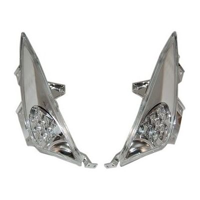 Coppia Gemme Frecce Anteriore Led Cromo/Fumè One Per Yamaha taglia uni Coppia Gemme Frecce Anteriore Led Cromo/Fumè One Per Yamaha taglia uni