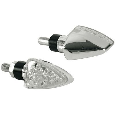 Lampa Frecce Moto Coppia a Led Arrow Colore Cromo taglia unica Lampa Frecce Moto Coppia a Led Arrow Colore Cromo taglia unica