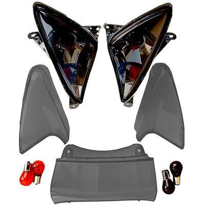 One Kit gemme Frecce + Stop Quadretti "Fumè" Per Yamaha TMAX + L taglia un One Kit gemme Frecce + Stop Quadretti "Fumè" Per Yamaha TMAX + L taglia un