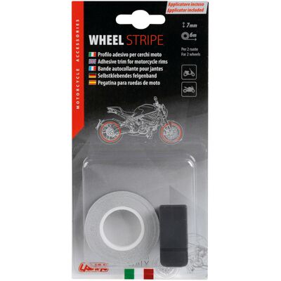 Profilo Ruota Adesivo Lampa Argento 6m taglia unica Profilo Ruota Adesivo Lampa Argento 6m taglia unica