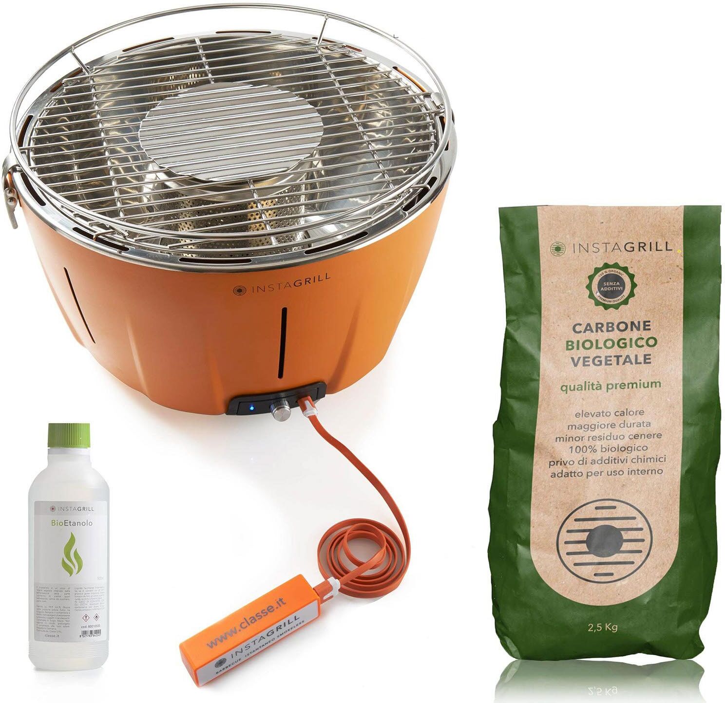 Classe Barbecue Instagrill Arancio Con Bioetanolo E Carbone Classe Barbecue Instagrill Arancio Con Bioetanolo E Carbone