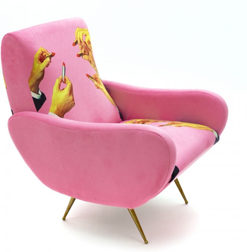 Seletti Toiletpaper Poltrona Rossetti Rosa Seletti Toiletpaper Poltrona Rossetti Rosa