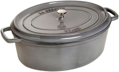 Staub Cocotte Ovale Ghisa 29cm Grigio Grafite