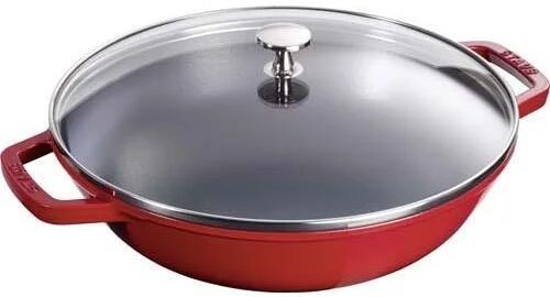 Staub Wok In Ghisa Ciliegia 30cm Staub Wok In Ghisa Ciliegia 30cm