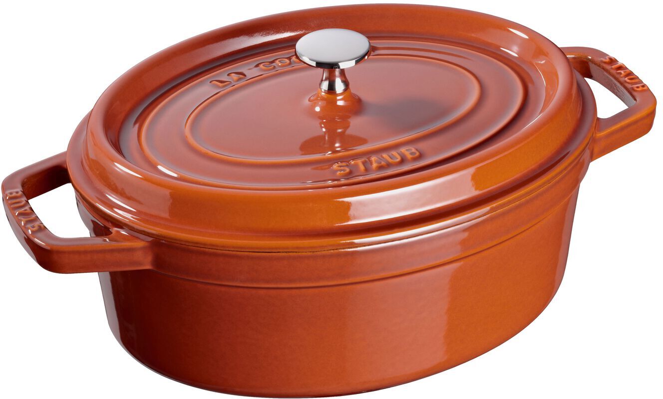Staub Cocotte Ovale Ghisa 31cm Cannella Staub Cocotte Ovale Ghisa 31cm Cannella