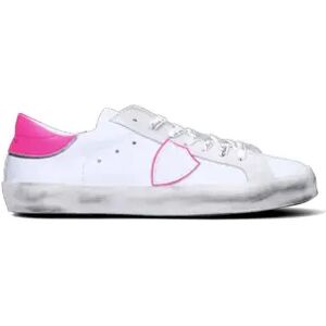 PHILIPPE MODEL Sneaker bimba bianca/rosa in pelle BIANCO 31