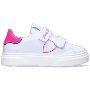 PHILIPPE MODEL Sneaker bimba bianca/rosa in pelle BIANCO 28