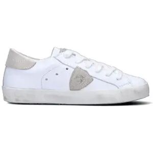 PHILIPPE MODEL Sneaker bimbo bianca/beige in pelle BIANCO 30