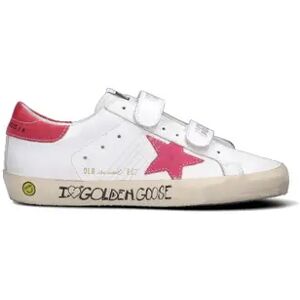 GOLDEN GOOSE Sneaker bimba bianca/fucsia in pelle BIANCO 35