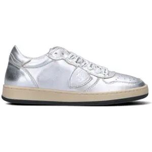 PHILIPPE MODEL Sneaker bimba argento in pelle ARGENTO 33