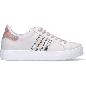 PATRIZIA PEPE JUNIOR Sneaker ragazza bianca/rosa in pelle BIANCO 40