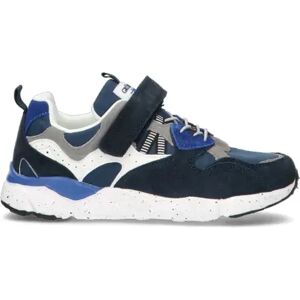 GRUNLAND Sneaker ragazzo blu/bianca in pelle BLU 38