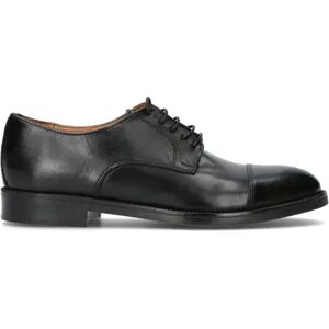 MADE IN ITALY Stringata uomo nera in pelle NERO 45