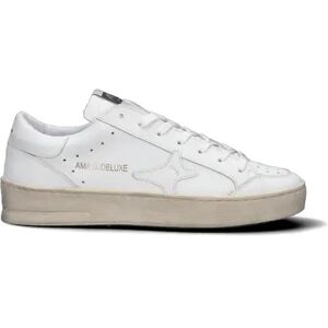 AMA-BRAND SNEAKERS UOMO BIANCO BIANCO 42