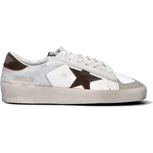 GOLDEN GOOSE STARDAN Sneaker uomo bianca/testa di moro BEIGE 42