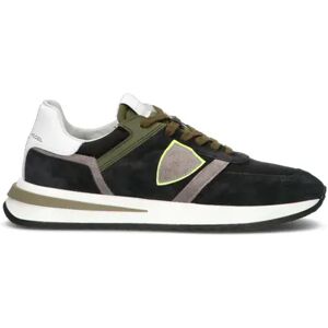 PHILIPPE MODEL Sneaker uomo blu/verde in pelle NERO 42