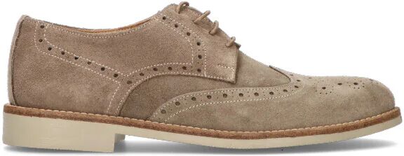 NEROFUMO Stringata uomo grigia in suede TAUPE 45