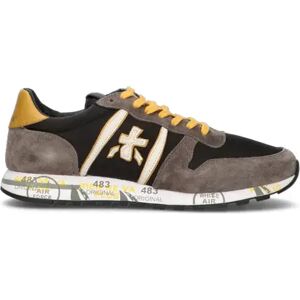 Premiata Sneaker uomo grigia/gialla in pelle ANTRACITE 42