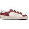 GOLDEN GOOSE STARDAN Sneaker uomo bianca/rossa in pelle BIANCO 45