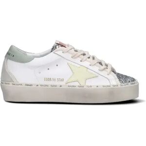 GOLDEN GOOSE HI STAR Sneaker donna bianca/gialla/verde in pelle 37