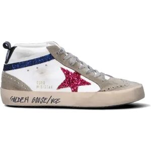 GOLDEN GOOSE MID STAR CLASSIC Sneaker donna bianca/grigia in pelle BIANCO 40