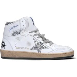 GOLDEN GOOSE SKY STAR Sneaker donna bianca/argento in pelle BIANCO 41