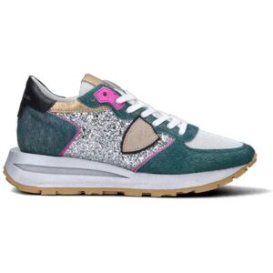 PHILIPPE MODEL Sneaker donna verde/argento in pelle VERDE 37