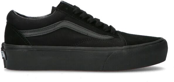 vans old skool platfor sneaker donna nera in pelle nero 38