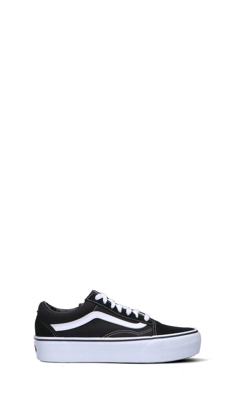 vans old skool platfor sneaker donna nera/bianca in pelle nero 39