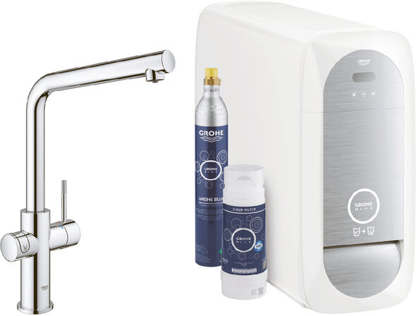 Depuratore Acqua Grohe Blue Home Set Miscelatore Lavello Cucina + Filtro E Frigo (31454001)