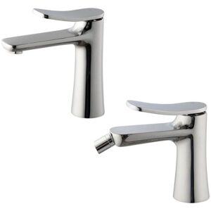 Set Miscelatori Lavabo E Bidet Fima Carlo Frattini Flò Cromo Monocomando (F3801-F3802)