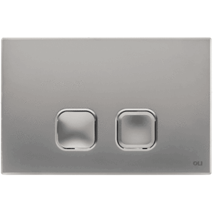 Placca Doppio Tasto Oli Plain Cromato Satinato (OL0070828)